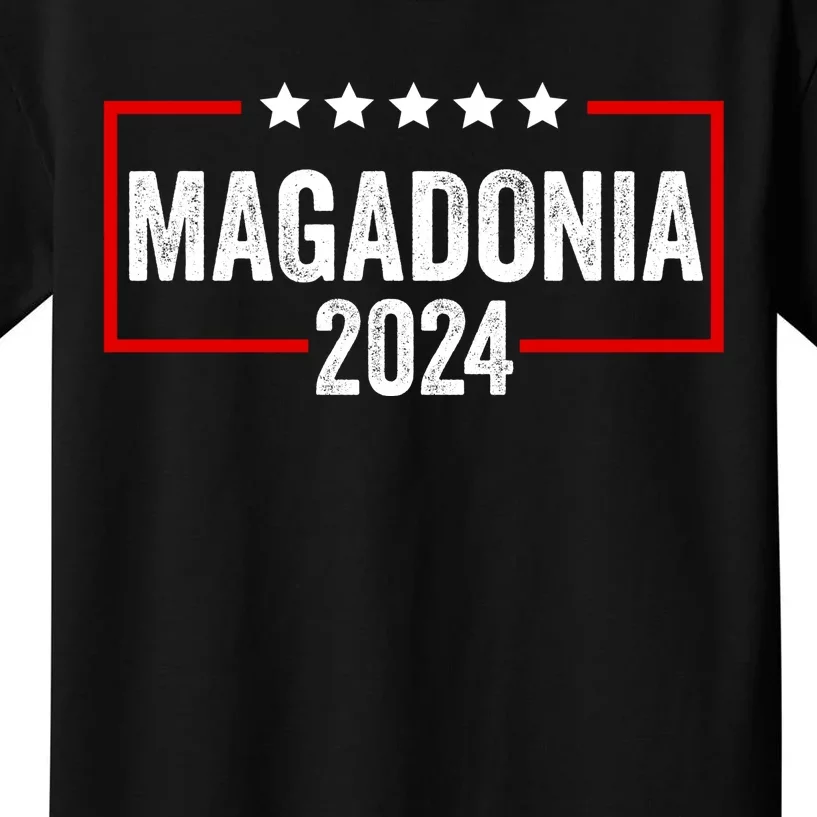 Magadonia 2024 Trump Voter Proud Trump Supporter Magadonian Kids T-Shirt