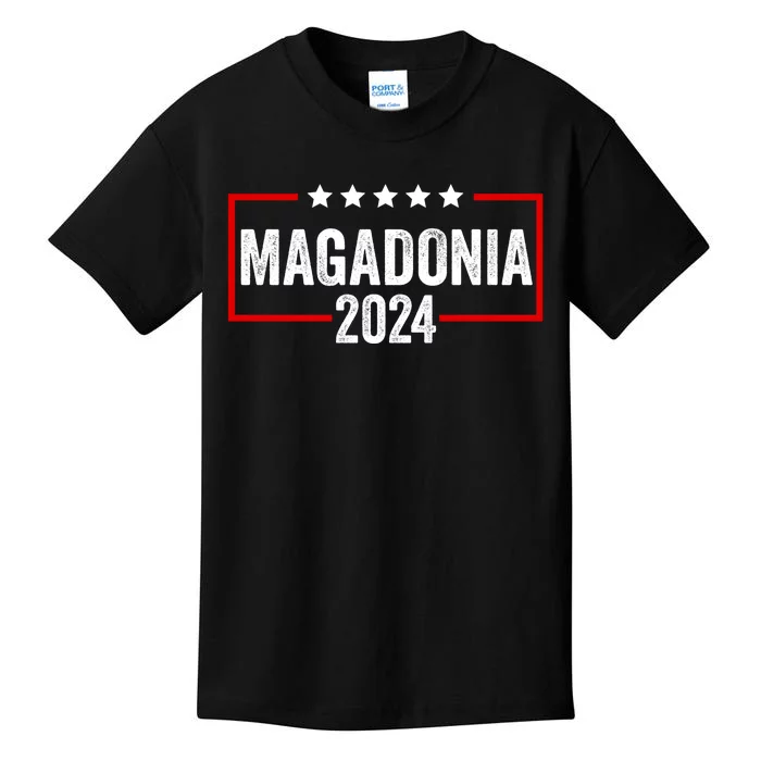 Magadonia 2024 Trump Voter Proud Trump Supporter Magadonian Kids T-Shirt