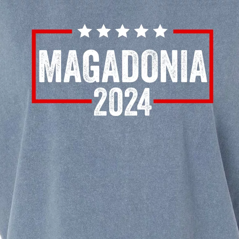 Magadonia 2024 Trump Voter Proud Trump Supporter Magadonian Garment-Dyed Women's Muscle Tee