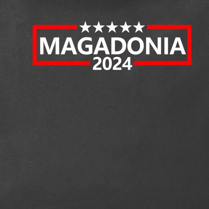 Magadonia 2024 Trump Supporter Proud Trump Voter Magadonian Zip Tote Bag