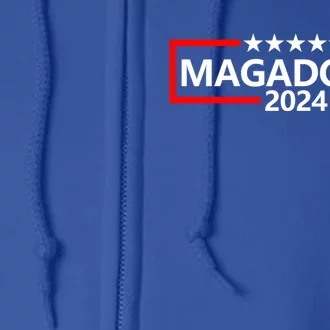 Magadonia 2024 Trump Supporter Proud Trump Voter Magadonian Full Zip Hoodie