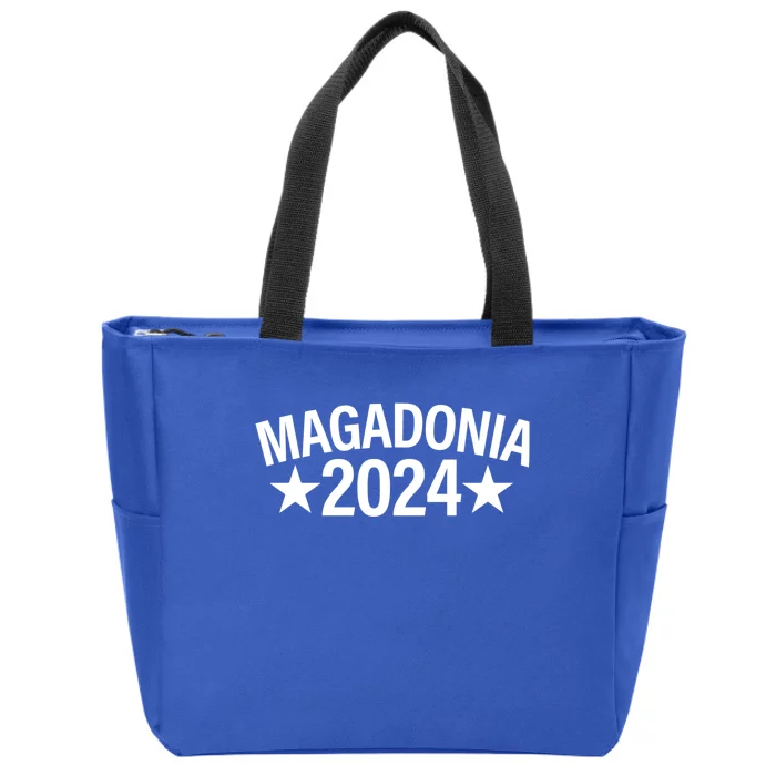 Magadonia 2024 Trump Supporter Proud Trump Voter Magadonian Zip Tote Bag