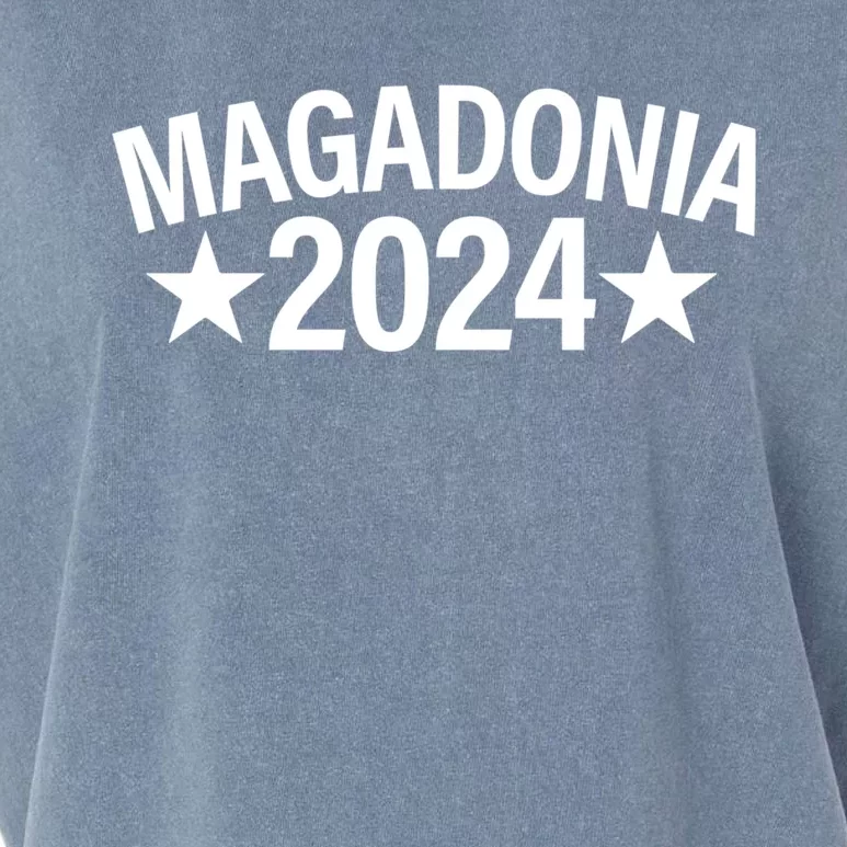 Magadonia 2024 Trump Supporter Proud Trump Voter Magadonian Garment-Dyed Women's Muscle Tee