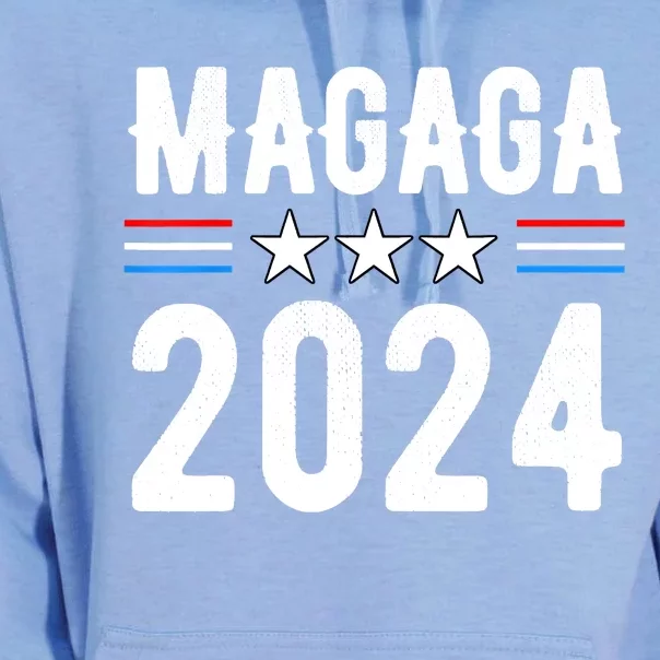 MAGAGA 2024 Trump 2024 Make America Great And Glorious Again Unisex Surf Hoodie