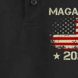 Magadonia 2024 Trump Supporter Proud Trump Voter Magadonian Dry Zone Grid Performance Polo