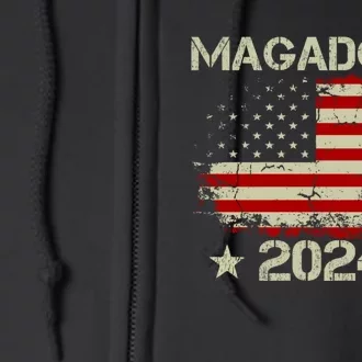 Magadonia 2024 Trump Supporter Proud Trump Voter Magadonian Full Zip Hoodie