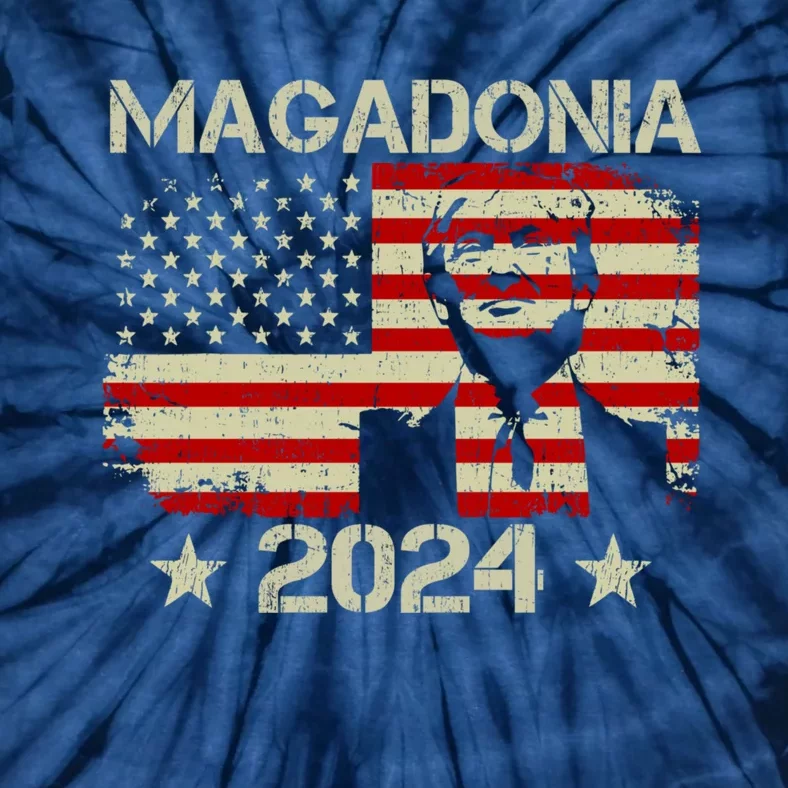 Magadonia 2024 Trump Supporter Proud Trump Voter Magadonian Tie-Dye T-Shirt