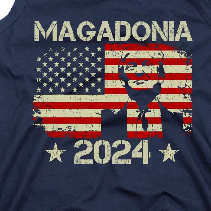 Magadonia 2024 Trump Supporter Proud Trump Voter Magadonian Tank Top