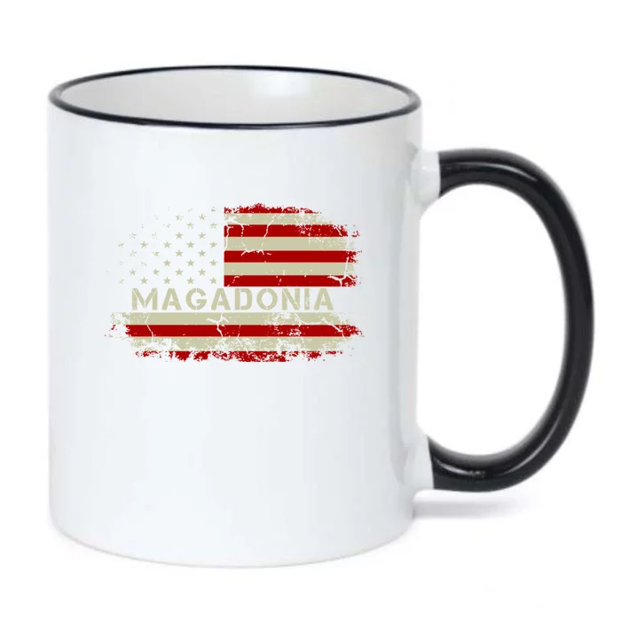 Magadonia 2024 Trump Supporter Proud Trump Voter Magadonian Black Color Changing Mug