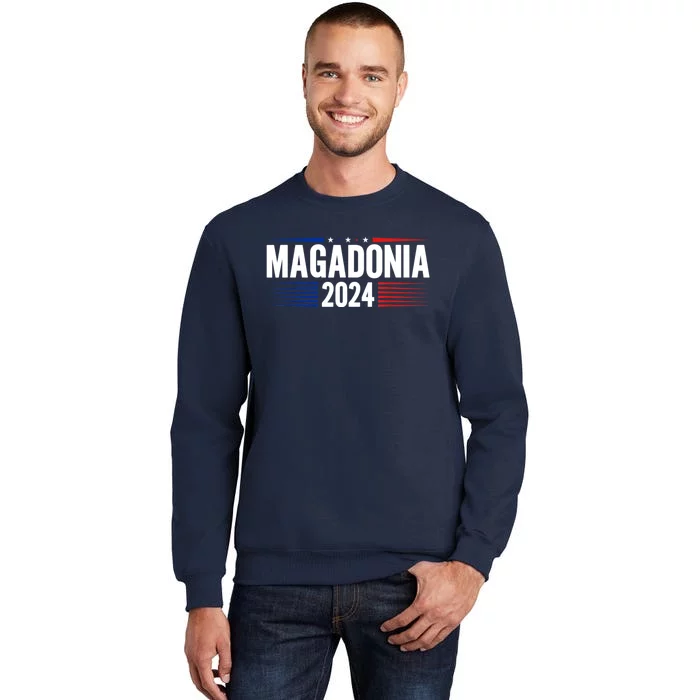 Magadonia 2024 Trump Voter Proud Trump Supporter Magadonian Tall Sweatshirt