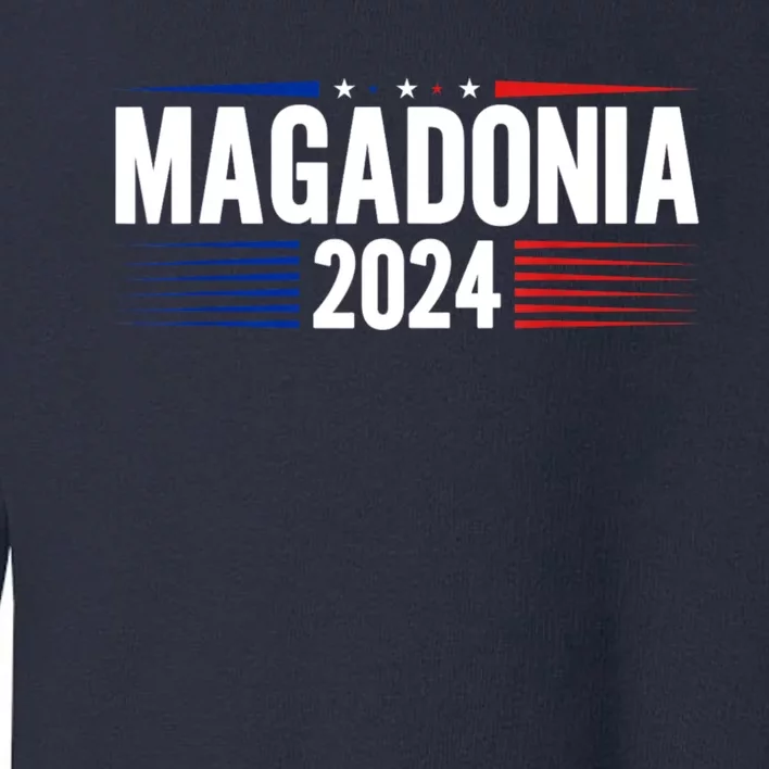 Magadonia 2024 Trump Voter Proud Trump Supporter Magadonian Toddler Sweatshirt