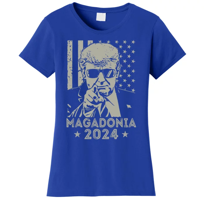 Magadonia 2024 Trump Supporter Proud Trump Voter Magadonian Women's T-Shirt