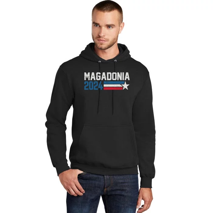 Magadonia 2024 Trump Supporter Proud Trump Voter Magadonian Tall Hoodie