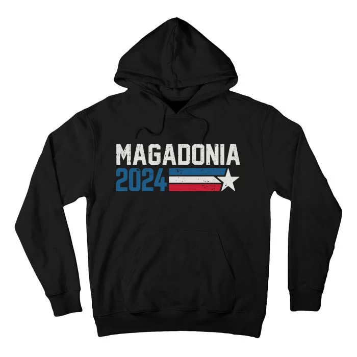 Magadonia 2024 Trump Supporter Proud Trump Voter Magadonian Tall Hoodie