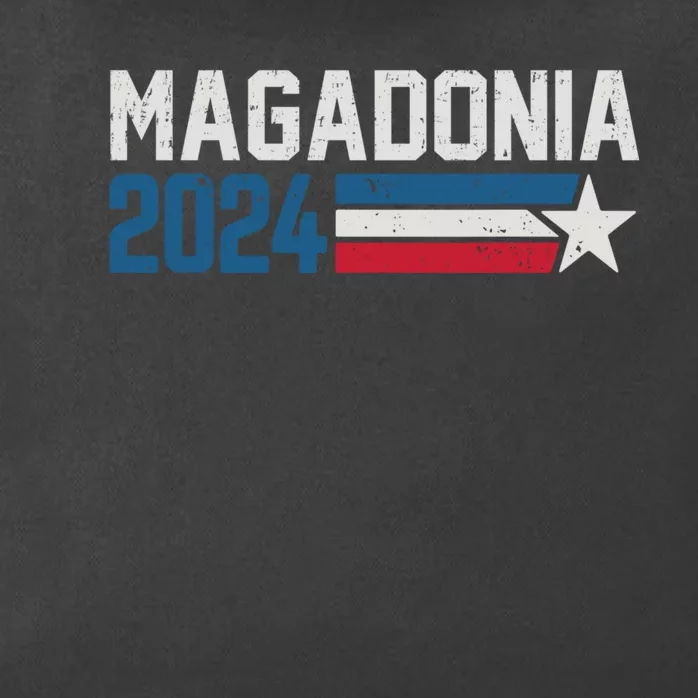 Magadonia 2024 Trump Supporter Proud Trump Voter Magadonian Zip Tote Bag