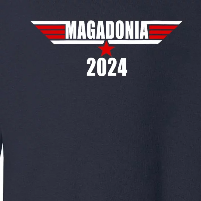 Magadonia 2024 Trump Voter Proud Trump Supporter Magadonian Toddler Sweatshirt