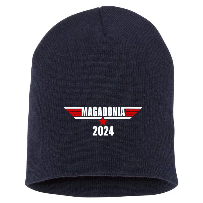 Magadonia 2024 Trump Voter Proud Trump Supporter Magadonian Short Acrylic Beanie