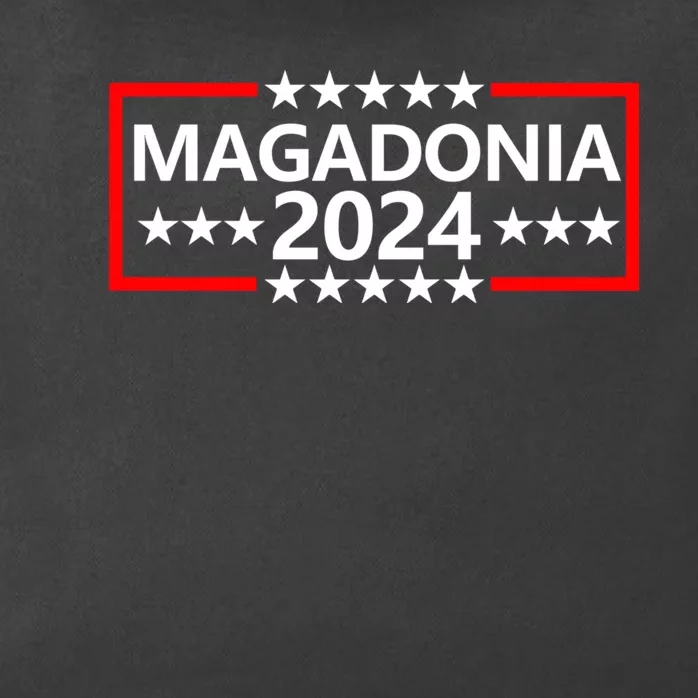 Magadonia 2024 Trump Supporter Proud Trump Voter Magadonian Zip Tote Bag