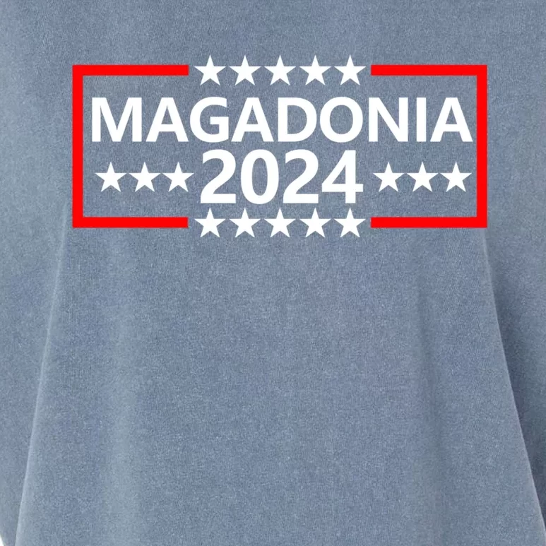 Magadonia 2024 Trump Supporter Proud Trump Voter Magadonian Garment-Dyed Women's Muscle Tee