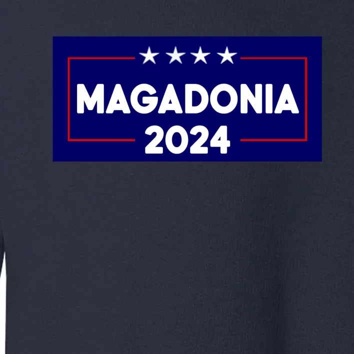 Magadonia 2024 Trump Voter Proud Trump Supporter Magadonian Toddler Sweatshirt