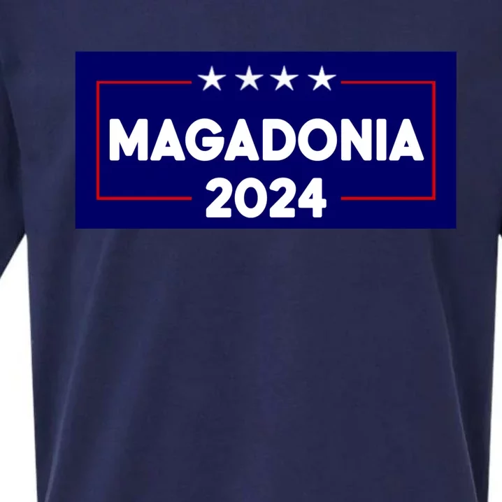 Magadonia 2024 Trump Voter Proud Trump Supporter Magadonian Sueded Cloud Jersey T-Shirt