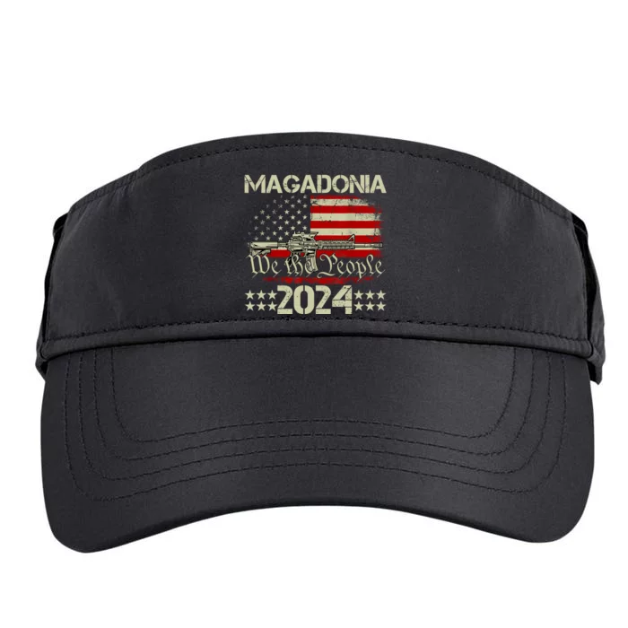 Magadonia 2024 Trump Supporter Proud Trump Voter Magadonian Adult Drive Performance Visor