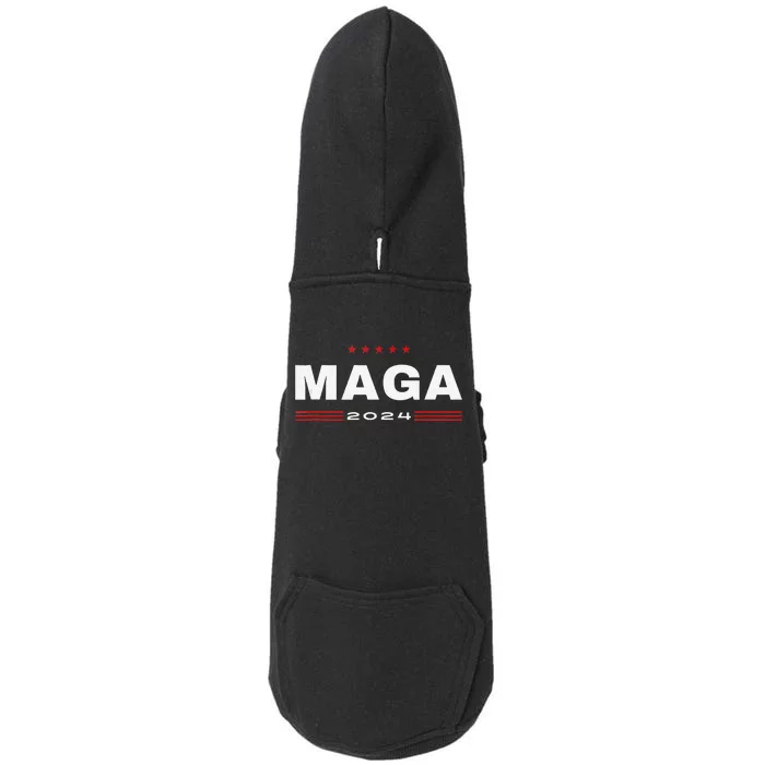 Maga 2024 Trump Supporters Presidential Election American Doggie 3-End Fleece Hoodie