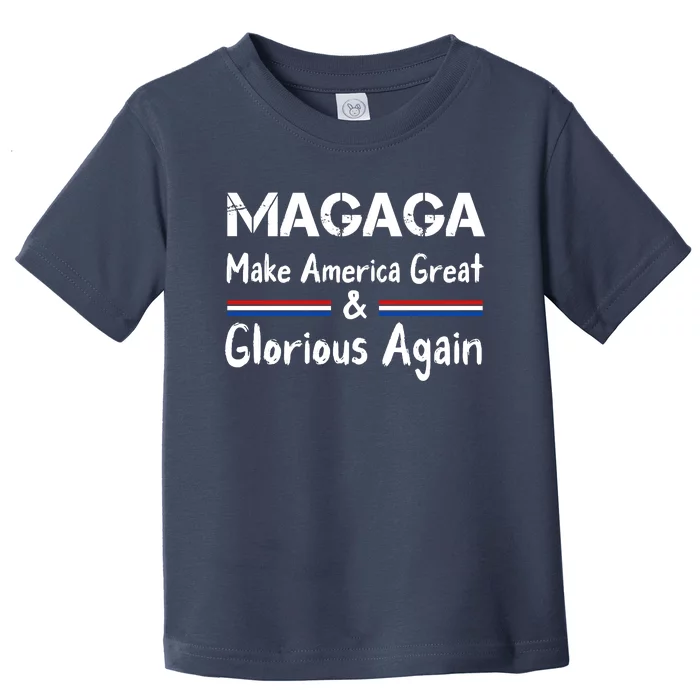 MAGAGA 2024 Trump 2024 Make America Great And Glorious Again Toddler T-Shirt