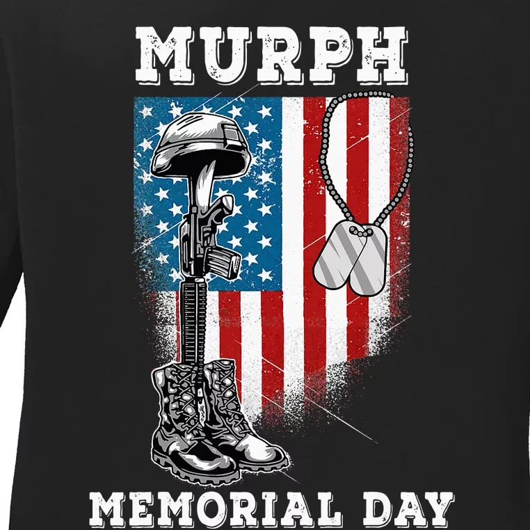 Murph 2021 Workout Challenge American Memorial Day Murph Ladies Long Sleeve Shirt