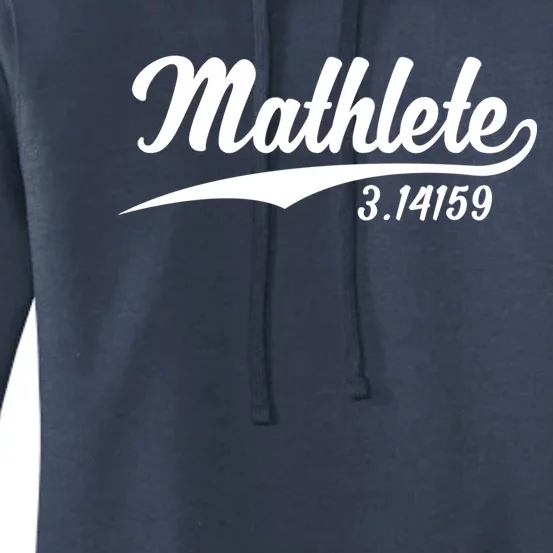 Mathlete 3 14159 Math Pi Day Mathematics Teacher Geek Nerd Cool Gift Women's Pullover Hoodie