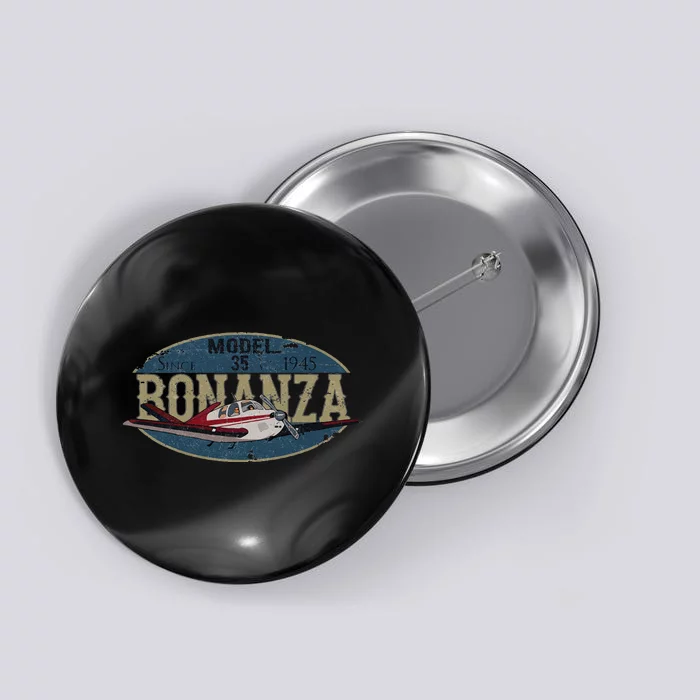 Model 35 Bonanza Since 1945 Retro Vintage Airplane Pilot Button