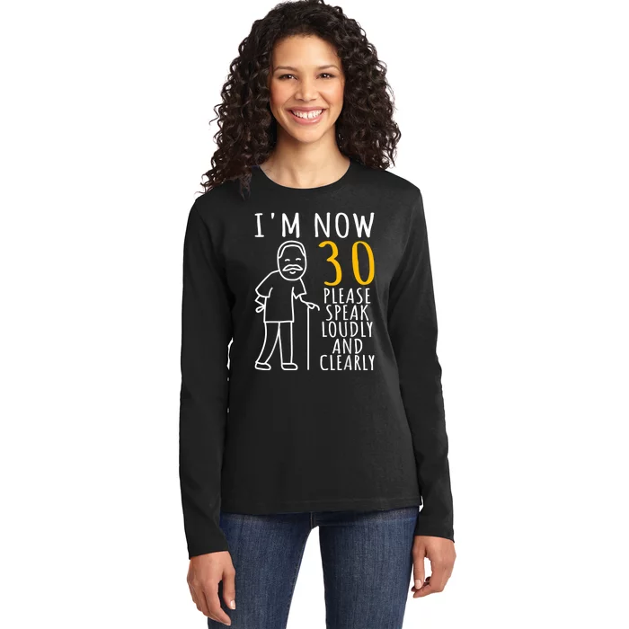 m.e.ns 30th Birthday For Him | I'm Now 30 Years Old | Cool BDay Ladies Long Sleeve Shirt