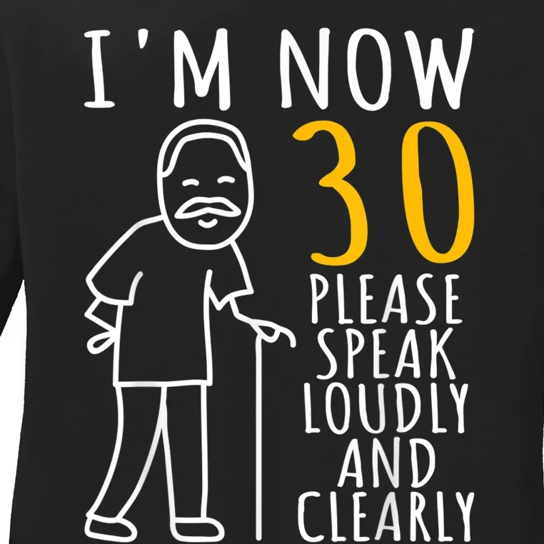 m.e.ns 30th Birthday For Him | I'm Now 30 Years Old | Cool BDay Ladies Long Sleeve Shirt