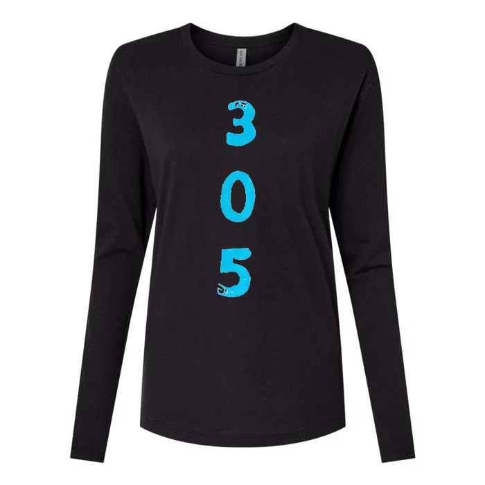 Miami 305 Overtime Womens Cotton Relaxed Long Sleeve T-Shirt