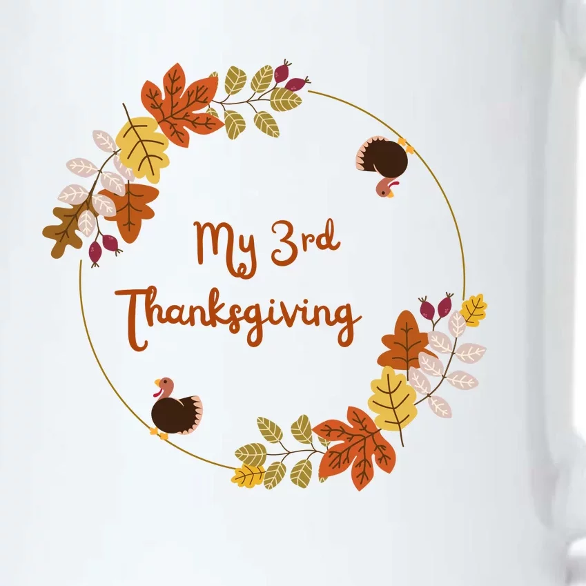 My 3rd Thanksgiving. Thanksgiving Onepiece . Baby Thanksgiving . Turkey Day . Th Black Color Changing Mug