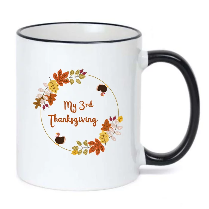 My 3rd Thanksgiving. Thanksgiving Onepiece . Baby Thanksgiving . Turkey Day . Th Black Color Changing Mug