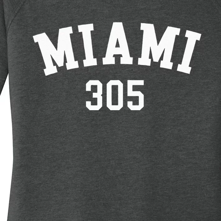 Miami 305 USA American College Font Women's Perfect Tri Tunic Long Sleeve Shirt