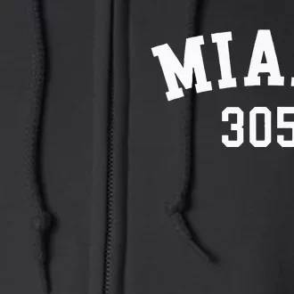 Miami 305 USA American College Font Full Zip Hoodie