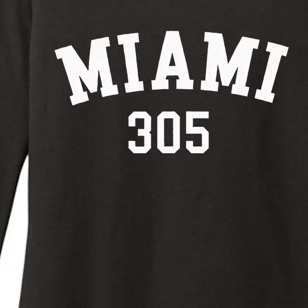 Miami 305 USA American College Font Womens CVC Long Sleeve Shirt