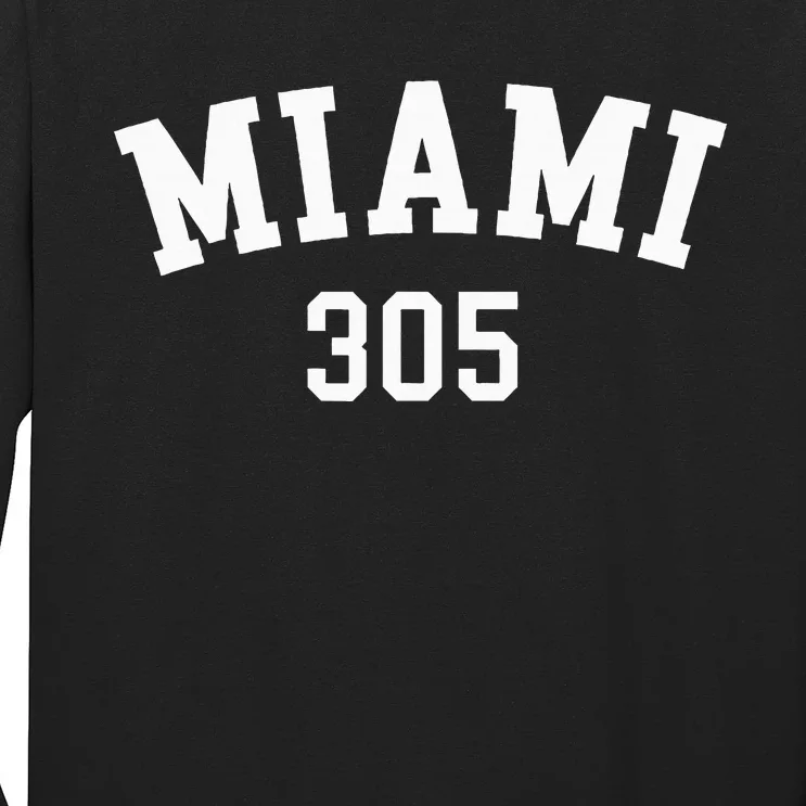 Miami 305 Usa American College Font Long Sleeve Shirt