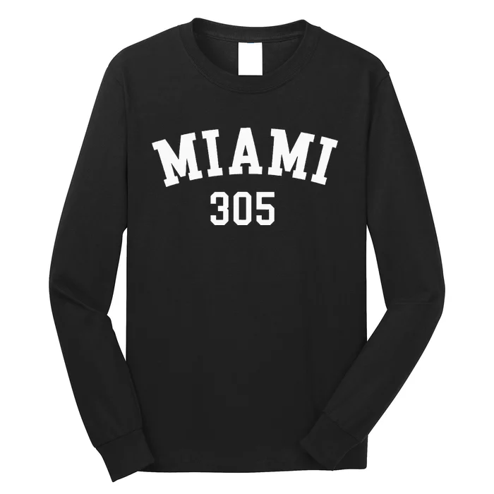 Miami 305 Usa American College Font Long Sleeve Shirt