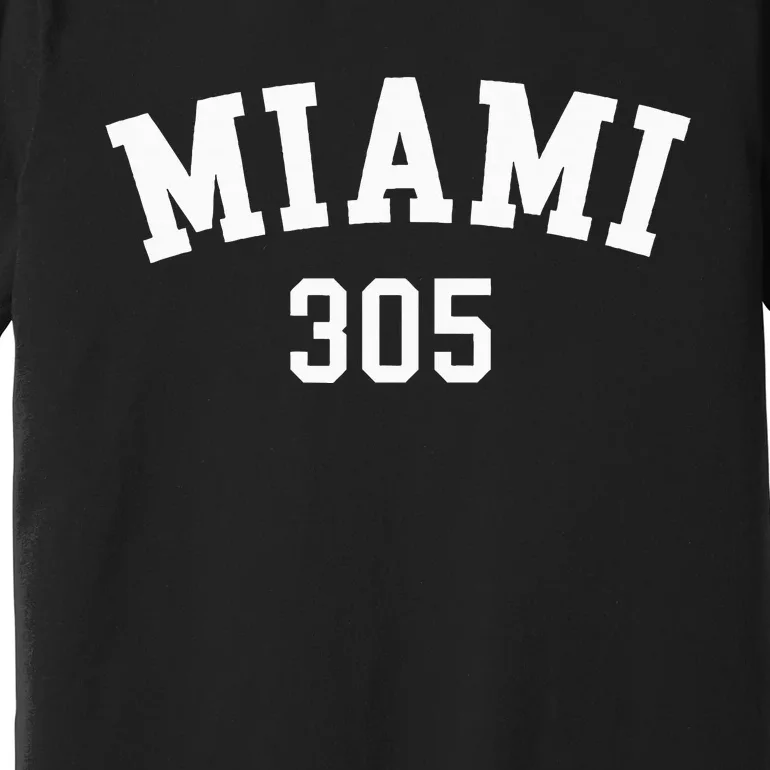 Miami 305 Usa American College Font Premium T-Shirt