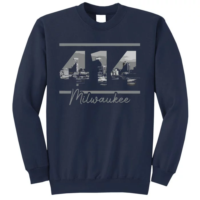 Milwaukee 414 Area Code Skyline Wisconsin Vintage Sweatshirt