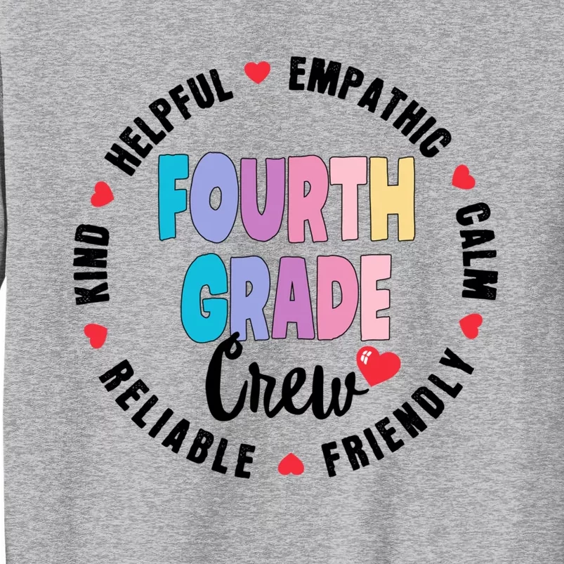 Matching 4Th Fourth Grade Crew Teacher Squad Back To School Gift Sweatshirt