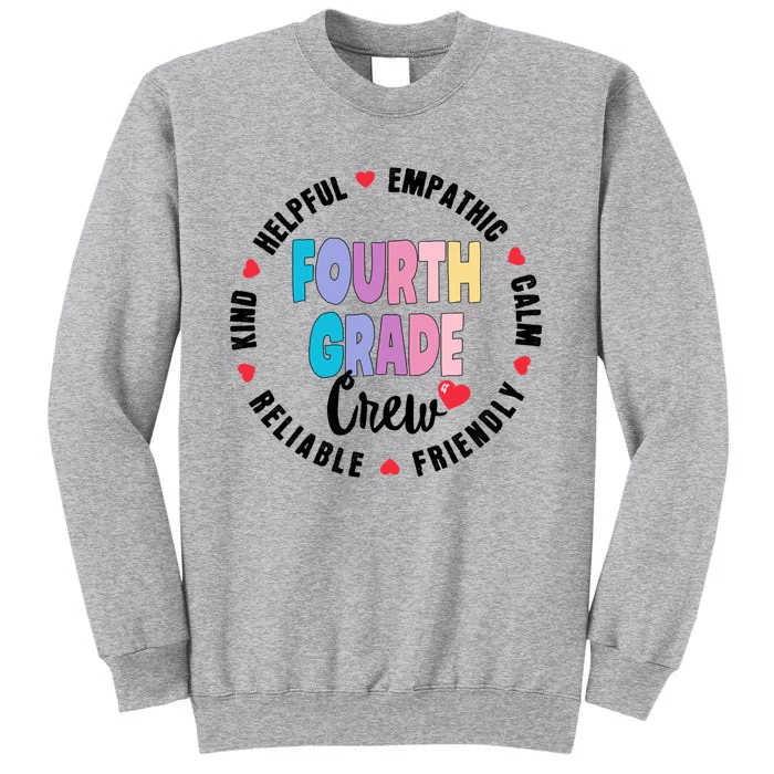 Matching 4Th Fourth Grade Crew Teacher Squad Back To School Gift Sweatshirt