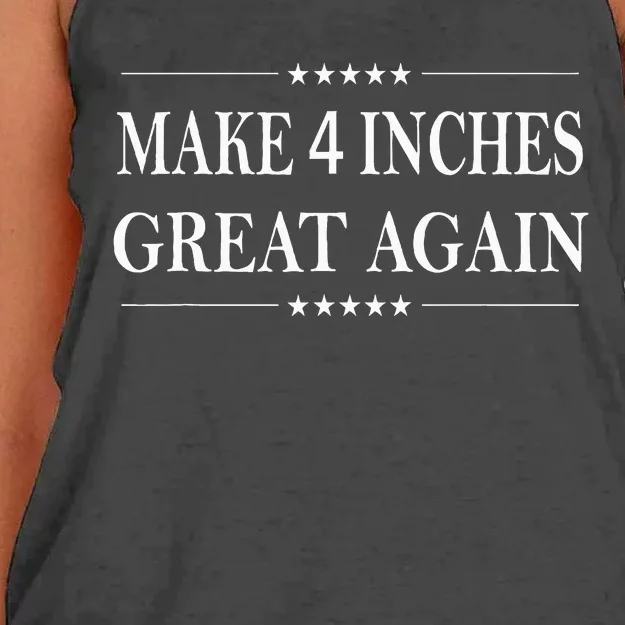 Make 4 Inches Great Again American Political Women's Knotted Racerback Tank