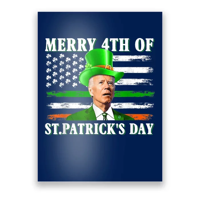 Merry 4th Of St Patrick's Day Joe Biden St Patricks Day Poster