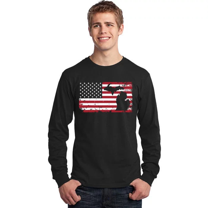 Michigan 4th Of July American Flag Usa America Patriotic Tall Long Sleeve T-Shirt