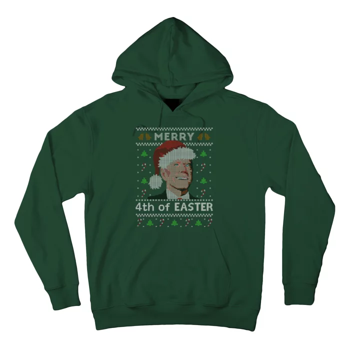 Merry 4th Of Easter Funny Biden Confusion Ugly Christmas Hoodie