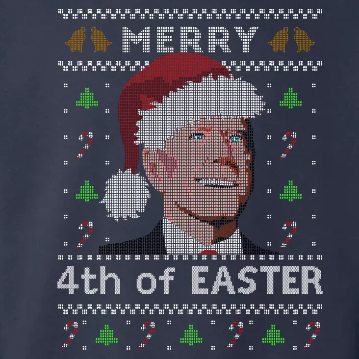 Merry 4th Of Easter Funny Biden Confusion Ugly Christmas Toddler Hoodie